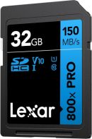 LEXAR - Tarjeta SDHC 800x PRO Blue Series UHS-1 V30 - 150 MB/s - 32 GB