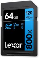 LEXAR - Carte SDXC 800x PRO Blue Series UHS-1 V30 -150MB/s - 64GB