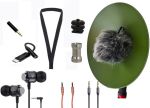 BirdFox - BIRDMIC PRO PACK Micrófono parabólico con interfaz de audio, protector antiviento y accesorios